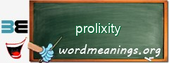 WordMeaning blackboard for prolixity